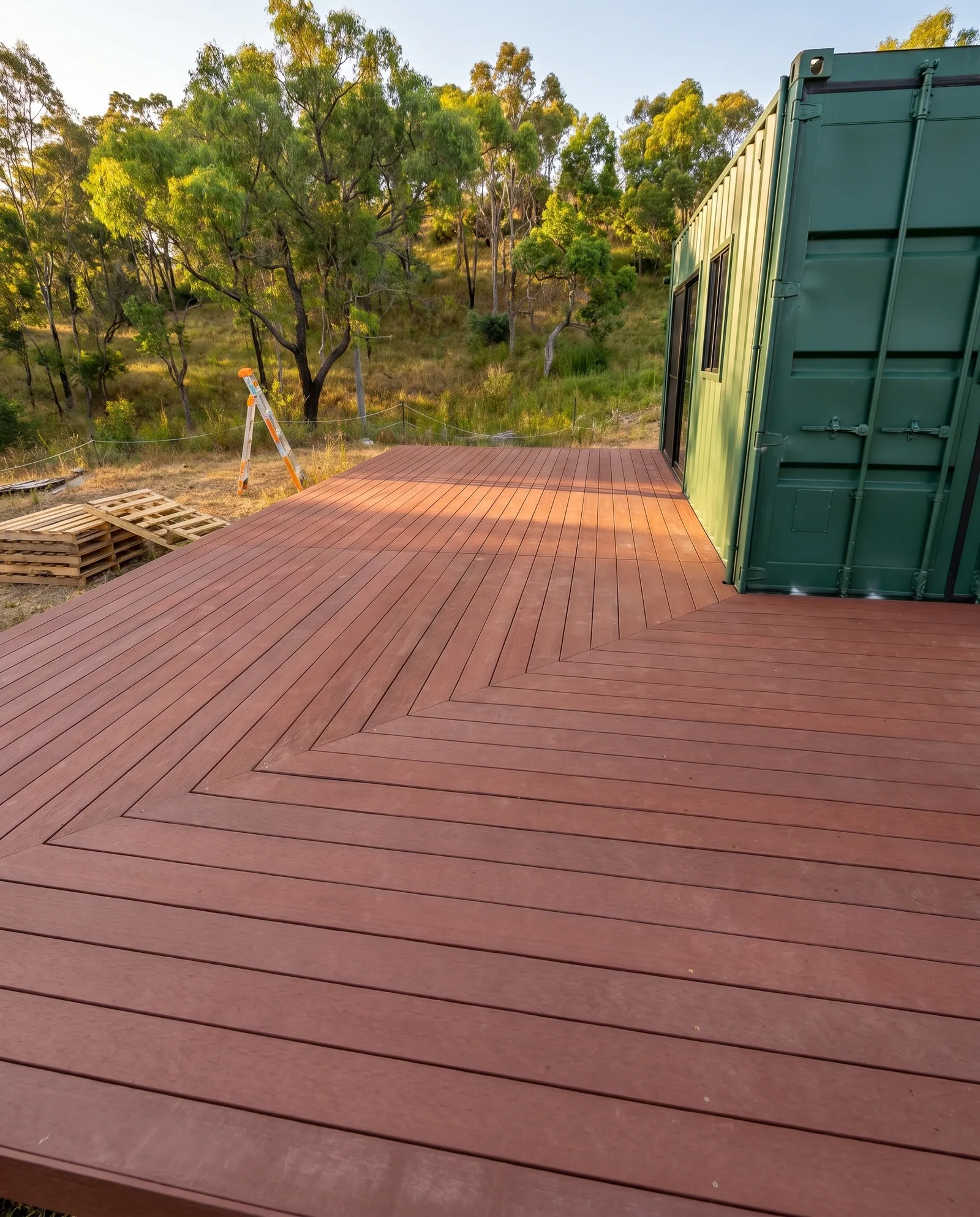 Backyard timber deck build