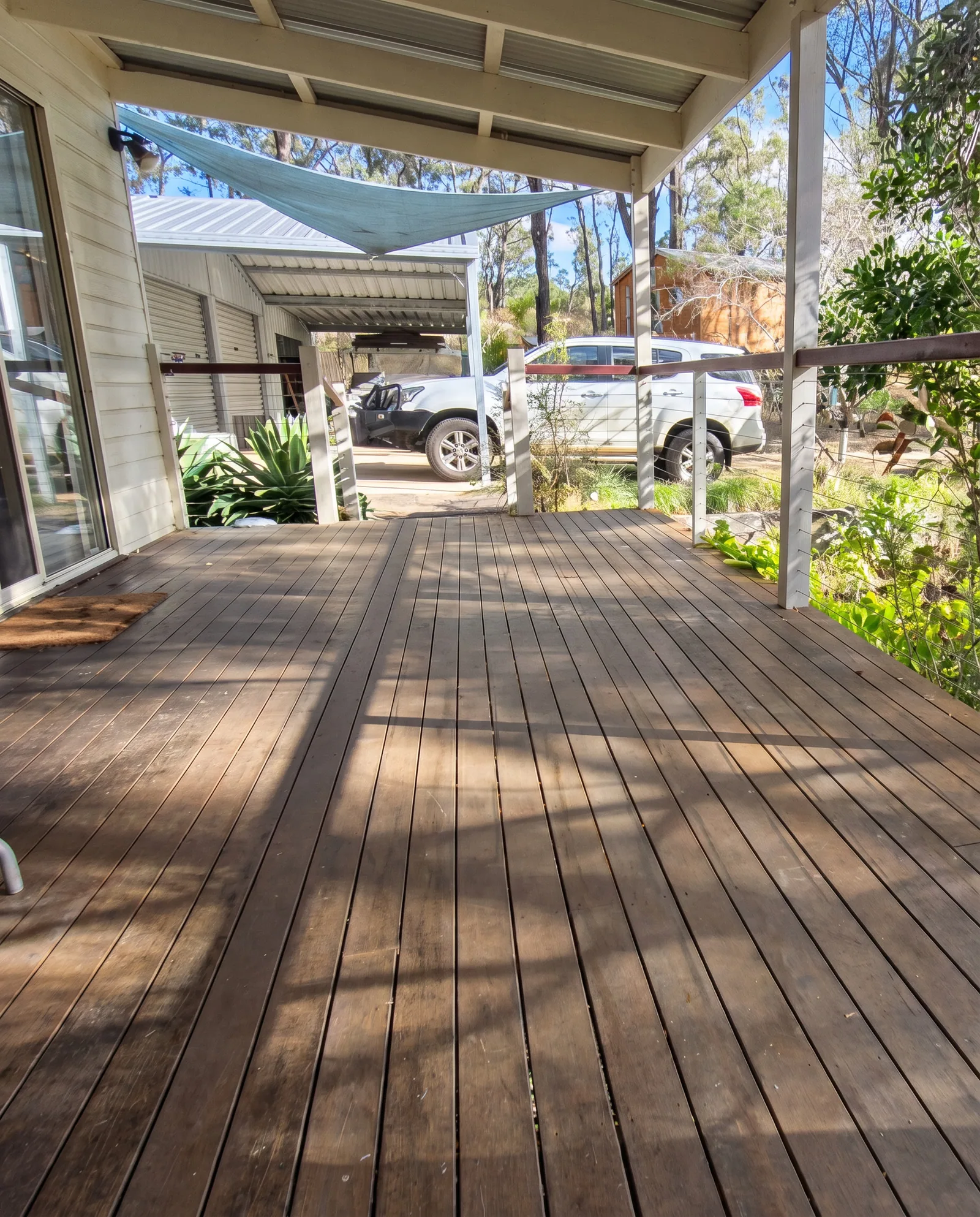 Covered deck with carport