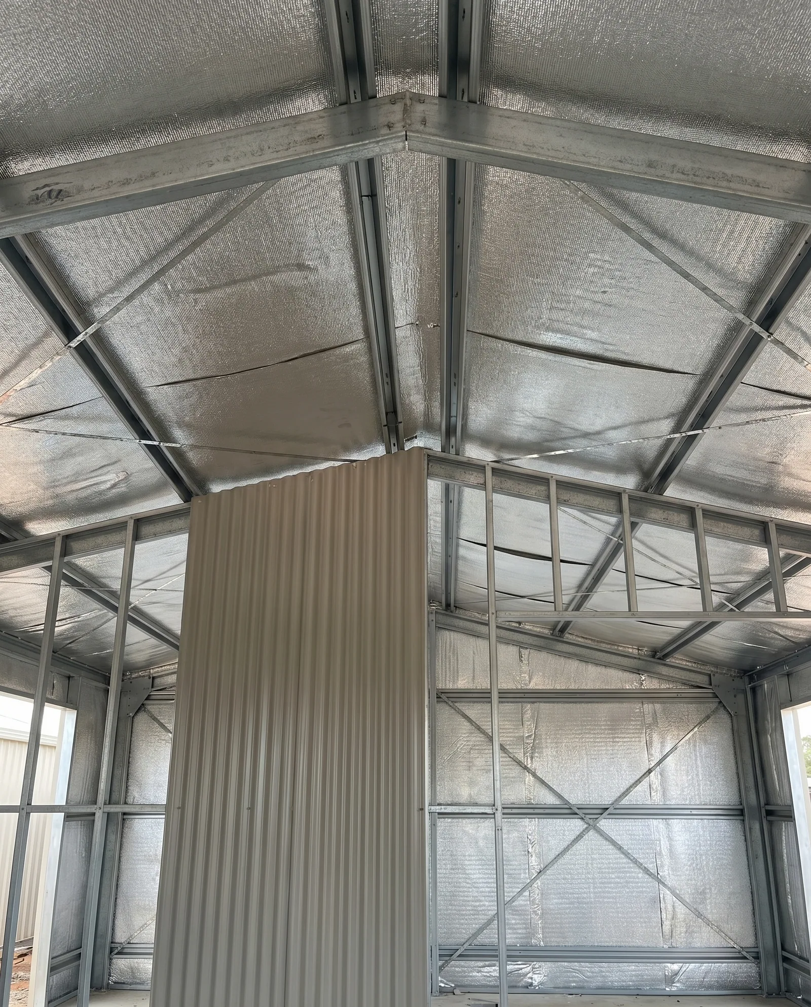 Rural new home steel framing