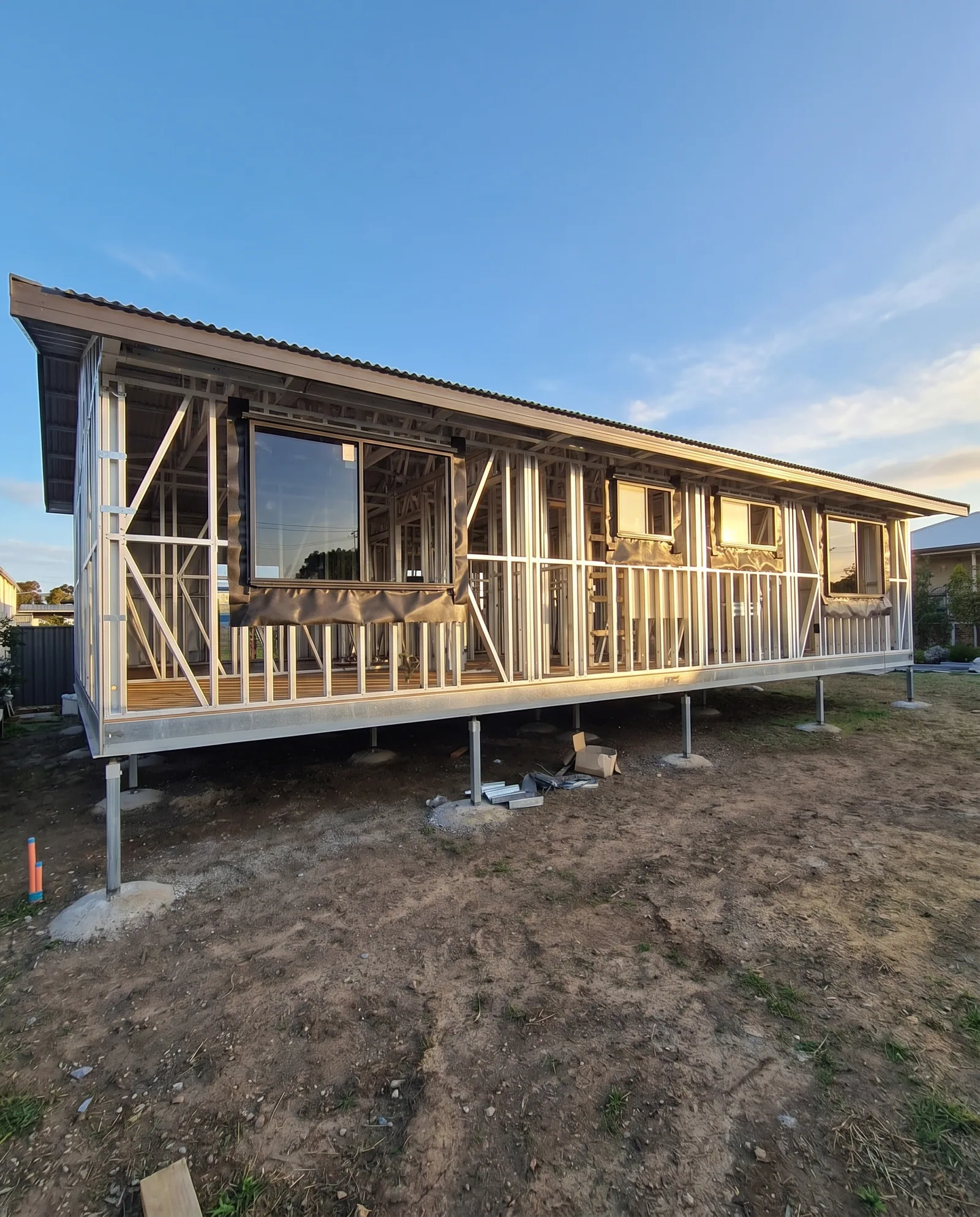 Timber-framed new home under construction