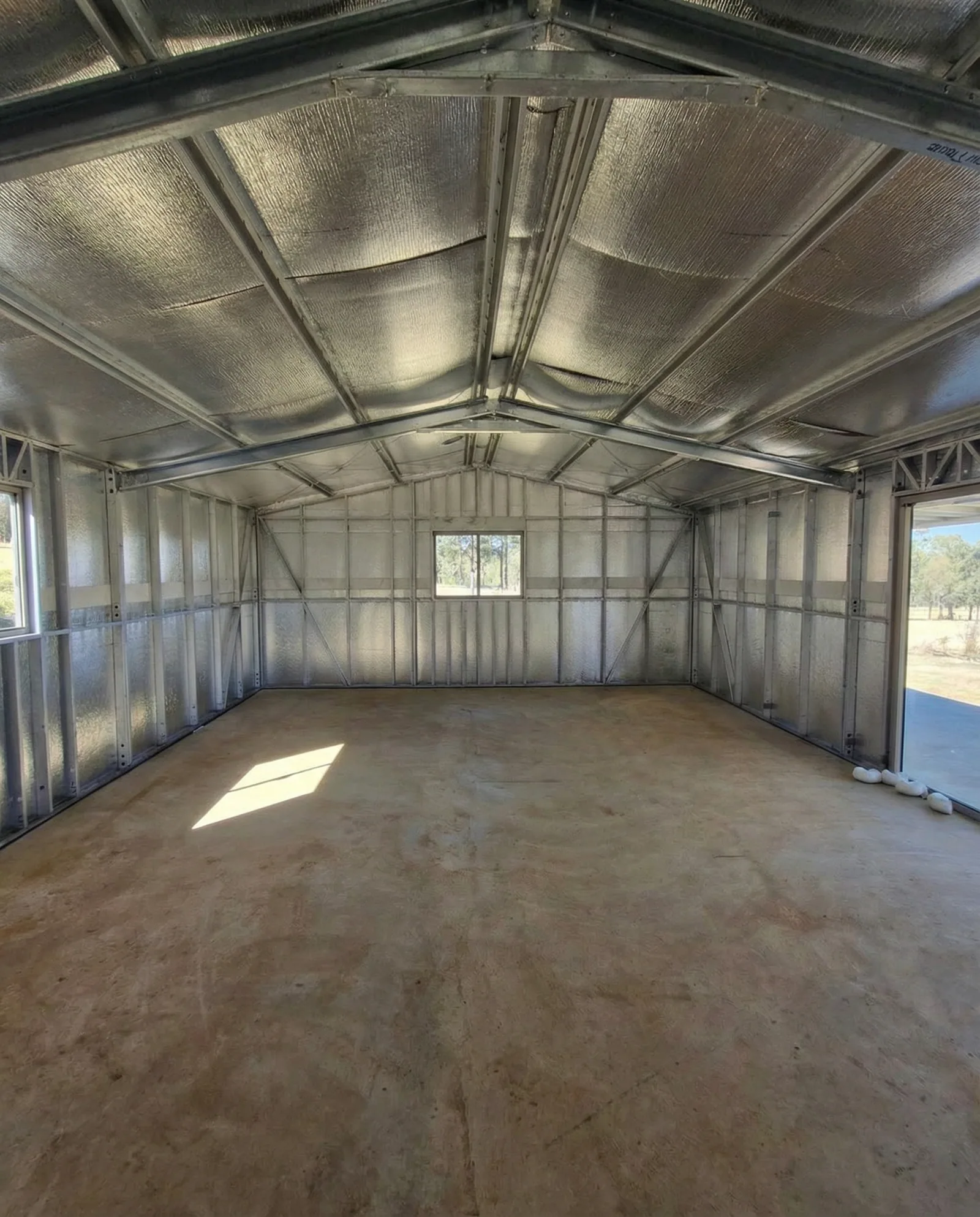 Insulated shed interior