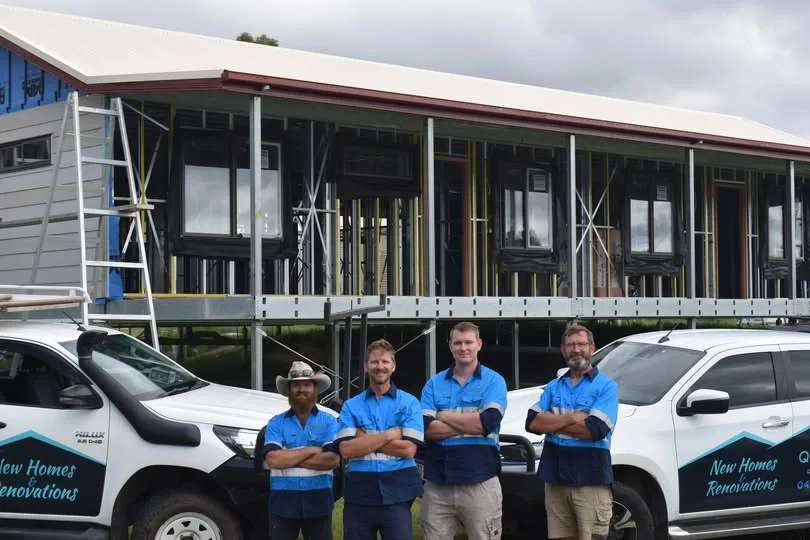 Quality Custom Homes team on site